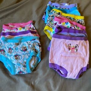 2t and 3t training pants barely used.  No stains.